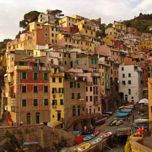 Vernazza, one of the Cinque Terre towns in Liguria, Italy