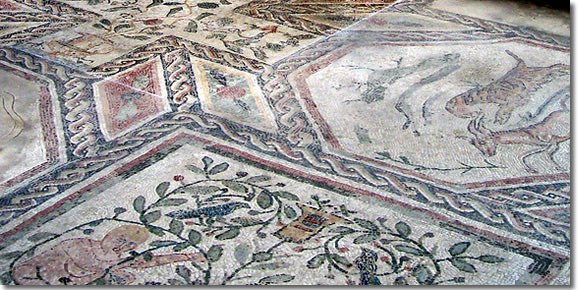 Mosaics in the Villa Romana in Desenzano del Garda, Lake Garda