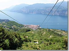 View of Malcesine from the cable car up Monte Baldo