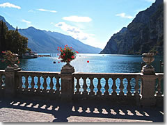 Riva del Garda promenade lake view