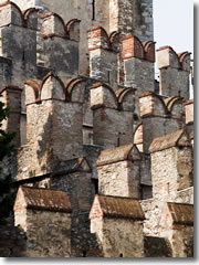 Merlins on the Scalier Castle in Sirmione