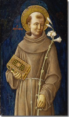 Sant'Antonio da Padova by Antonio e Bartolomeo Vivarini in the Galleraia Taldini, Lovere, Lake Iseo