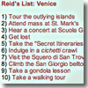 Reid's Lists for Venice