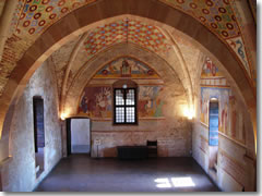 Frescoes in the Sala di Giustizia, Rocca Borromeo, Angera, Lago Maggiore