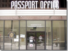 The passport office in Washington, DC