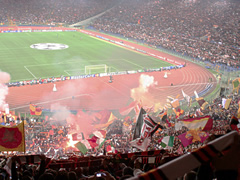 The Curva Sud at a Roma game.