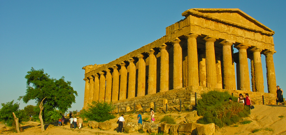 The ancient Greek Temple of Concordia, 5th C. BC, in Agrigento's Valley of the Temples