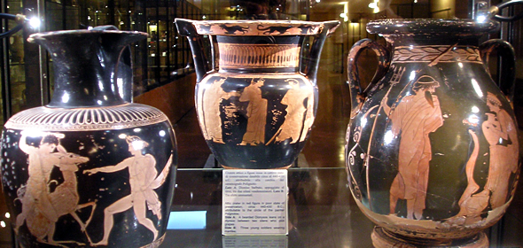 Greek vases in Agrigento's Museo Archeologico