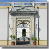 The entrance to the Hotel Villa Cefala in Santa Flavia, near Palermo, Sicily