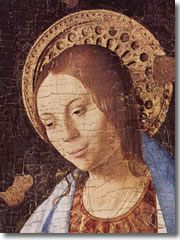 A detail from Antonello da Messina's Annunciation.