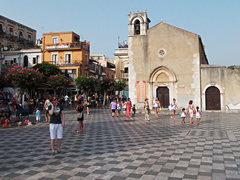 The ex-church of Sant-Agostino on Piazza IX Aprile, Taormina.