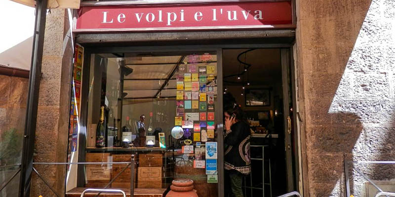 Le Volpi e l'Uva wine bar in Florence, Italy. (Photo by alcool17)