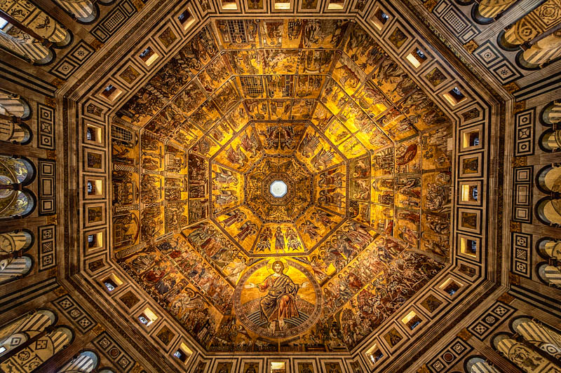 The mosaics on the ceiling of the Florence Baptistry. (Photo by Shane Lin)