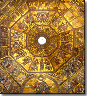 The mosaics inside the Florence Baptistry
