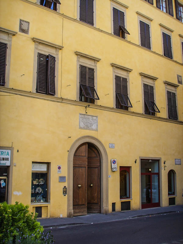 Casa Guidi, where Robert and Elizabeth Barrett Browning lived in Florence. (Photo by Sailko)
