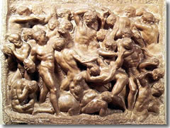 Michelangelo's Battel Scene (soemtiems erroeously called "Centaurs") in the Casa Buonarotti, Florence
