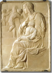 Michelangelo's Madonna of the Stairs in the Casa Buonarotti, Florence