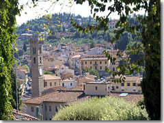 The town and catehdral tower of Fiesole above Florence