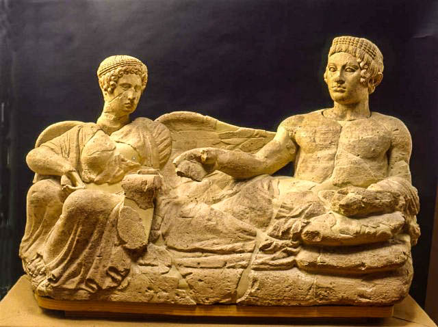 An Etruscan sarcophagus cover in the Museo Archeologico Nazionale di Firenze. (Photo courtesy of the Museo Archeologico Nazionale di Firenze)