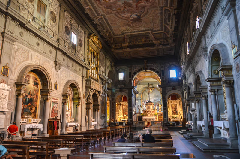 The nave of the church of Ognissanti, Florence. (Photo by Richard Mortel)