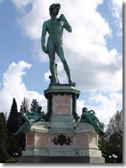 The composite Michelangelo monument on Piazzale Michelangiolo