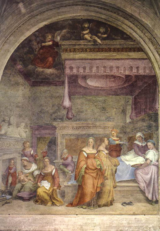 Andrea del Sarto's Birth of the Virgin in the church of SS. Annunziata in Florence