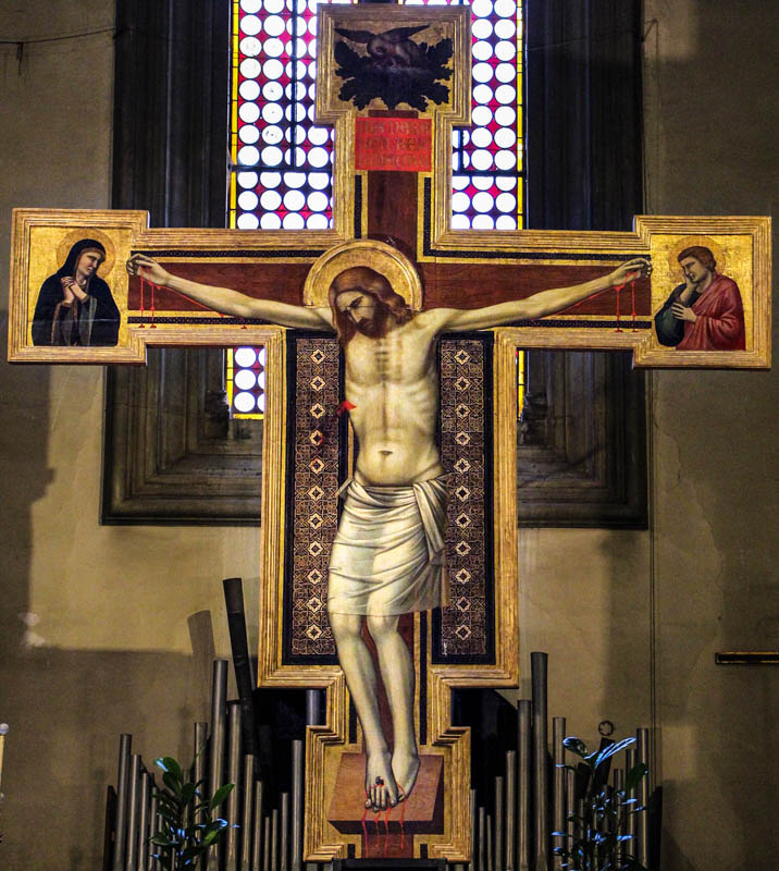 Giotto's Crucifixion in the church of San Felice, Florence. (Photo by Sailko)