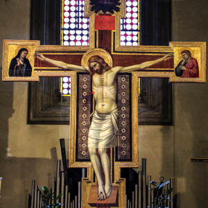 Giotto's Crucifixion in the church of San Felice, Florence. (Photo by Sailko)