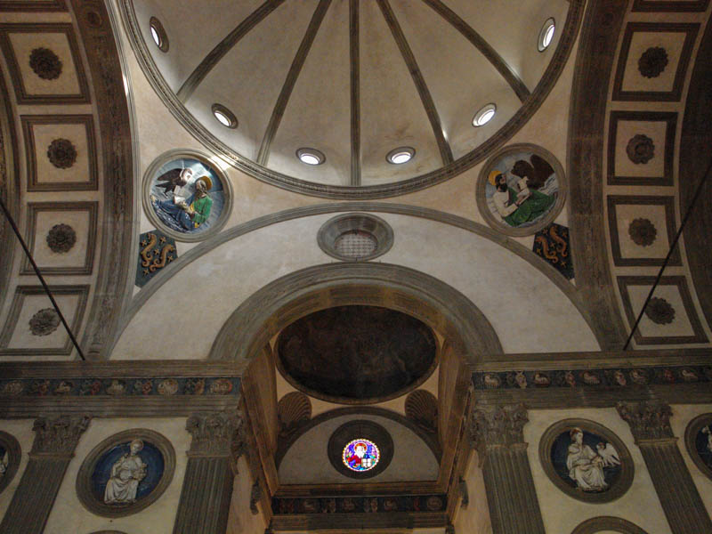 The Brunelleschian interior of the Pazzi Chapel in the Museo di Santa Croce, Florence. (Photo by Graeme Churchard)