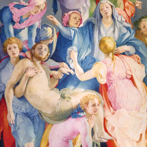 A detail from Pontormo's Descent from the Cross (1526–28) in the church of Santa Felicita, Florence.