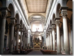 The interior of Santo Spirito