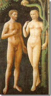 Masolino's Temptation of Adam and Eve in the Brancacci Chapel of Florence's Santa Maria del Carmine church