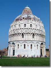 The baptistery in Pisa