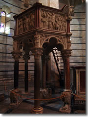 The Nicola Pisano pulpit in Pisa's Battistero