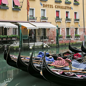The bacino Orseolo, a gondola parking lot behind St. Mark's Square in Venice