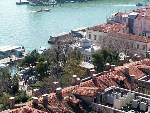 Venice's Giardinetti Reali as seen from the Camanile San Marco