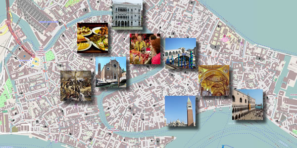 A map of what you'll see on Day 1 of this three-day Venice itinerary