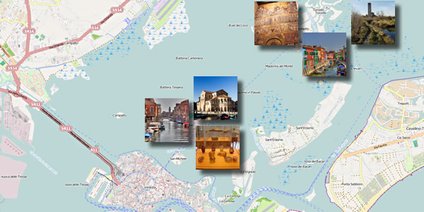 A map of what you'll see on the outlying islands on Day 3 of this three-day Venice itinerary