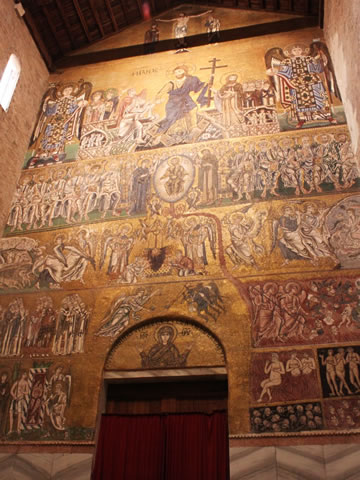 The mosaics inside the cathedral on Torcello.